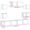 vidaXL TV Cabinet Set Set of 7 White Engineered Wood TV Stand
