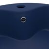 vidaXL Luxury Wash Basin with Overflow Matt Dark Blue 14.2x5.1" Ceramic
