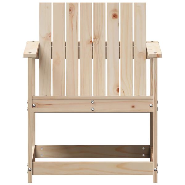 vidaXL Garden Chair Natural Wood Solid Pine Wood Standard Garden Chair