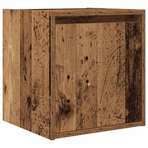 vidaXL Wall-mounted Bedside Cabinet Old wood Engineered wood Medium