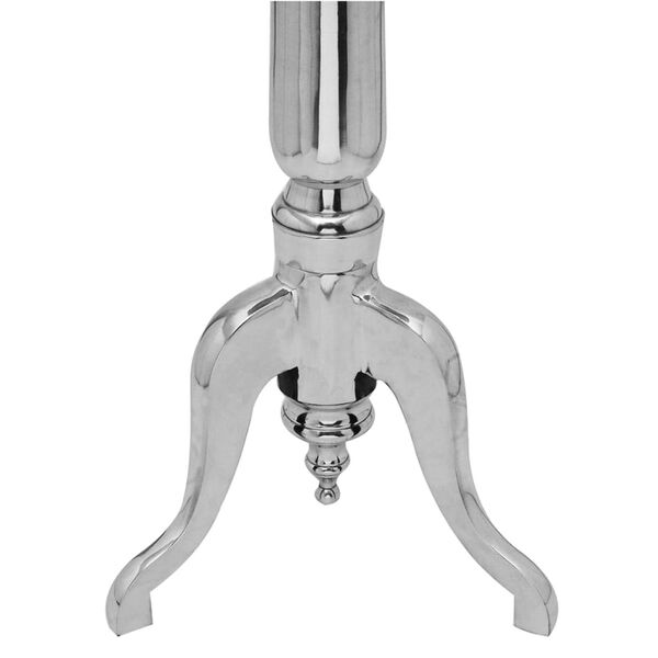 vidaXL Side Table Silver Aluminum Small Durable Side Table Round