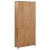 vidaXL Bookcase Natural Oak Solid Oak Wood Large Bookcase Rectangular