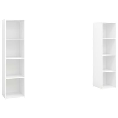 vidaXL TV Cabinets 2 pcs White 56.1"x13.8"x14.4" Chipboard