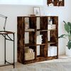 vidaXL Bookcase Smoked Oak Engineered Wood Compact Bookcase