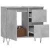 vidaXL Bathroom Cabinet Concrete grey Engineered wood, iron Medium