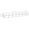 vidaXL Dog Kennel Silver Steel 276.6 x 78.7 x 27.6 in Dog Kennel