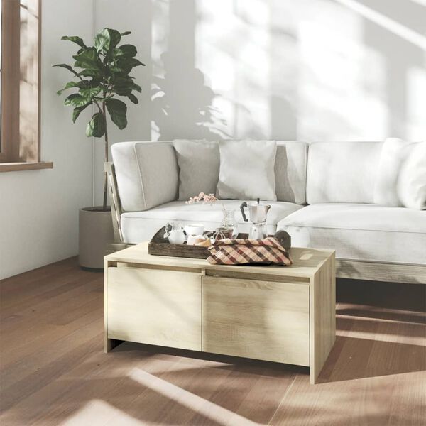 vidaXL Coffee Table Sonoma oak Engineered wood Medium Coffee Table