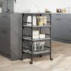 vidaXL Kitchen Trolley Gray Sonoma 17.7"x13.8"x35.2" Engineered Wood