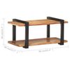 vidaXL TV Cabinet Natural wood and black Solid acacia wood and iron Medium