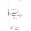 vidaXL Walk-in Shower Wall with Shelf Black 31.5"x76.8" ESG Glass&Aluminum