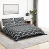 vidaXL Duvet Cover Set Gray 100% Cotton Removable Covers Duvet Cover Set