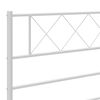 vidaXL Metal Bed Frame White Powder-coated steel Twin Metal Bed Frame