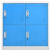 vidaXL Locker Cabinet Light gray and blue Steel Medium Locker Cabinet