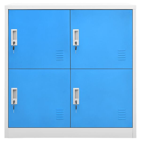 vidaXL Locker Cabinet Light gray and blue Steel Medium Locker Cabinet