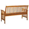 vidaXL Garden Bench Warm Acacia Solid Acacia wood 57.9 in Ergonomic