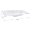 vidaXL Built-in Wash Basin 31.5"x18.1"x5.1" SMC White