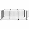 vidaXL Pet Cage Black Powder-coated steel 13.8x41.3 in panels