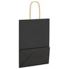 vidaXL Paper Bags 50 pcs with Handles Black 15x8x21 cm