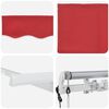 vidaXL Retractable Awning Red 137.80 x 78.74 in Fabric