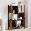 vidaXL Bookcase Smoked Oak Engineered wood, powder-coated steel Medium