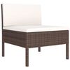 vidaXL Patio Furniture Set Brown PE rattan Large Modular