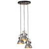 vidaXL Hanging Lamp Vintage silver and black Iron