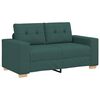 vidaXL Sofa 2 pcs Green Linen-blend Fabric