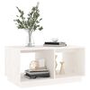 vidaXL Coffee Table White Solid pine wood Medium Coffee Table