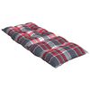 vidaXL Highback Chair Cushion Set of 2 Red Check Pattern