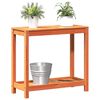 vidaXL Potting Table Wax Brown Solid pine wood Standard Potting Table