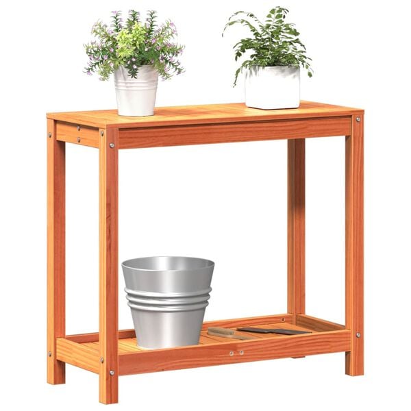 vidaXL Potting Table Wax Brown Solid pine wood Standard Potting Table