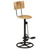vidaXL Bar Stool Set of 2 Brown and Black Solid mango wood, iron