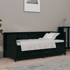 vidaXL Day Bed Black Solid Pine Wood
