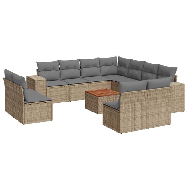 vidaXL Patio Sofa Set Removable Covers Garden Sofa Set Square Modern