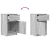 vidaXL Bedside Cabinet Set of 2 Grey Sonoma Engineered wood Medium