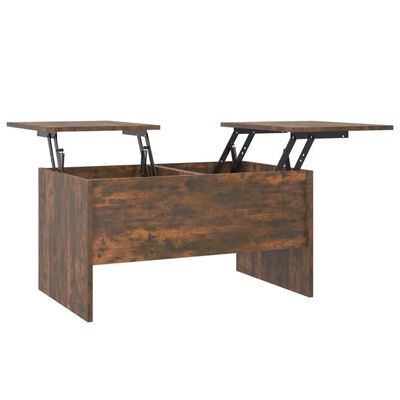 vidaXL Coffee Table Smoked Oak 31.5"x19.7"x16.7" Engineered Wood