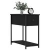 vidaXL Bedside Cabinet Black Engineered wood, iron Compact