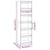 vidaXL Book Cabinet White Solid Pine Wood Tall Book Cabinet