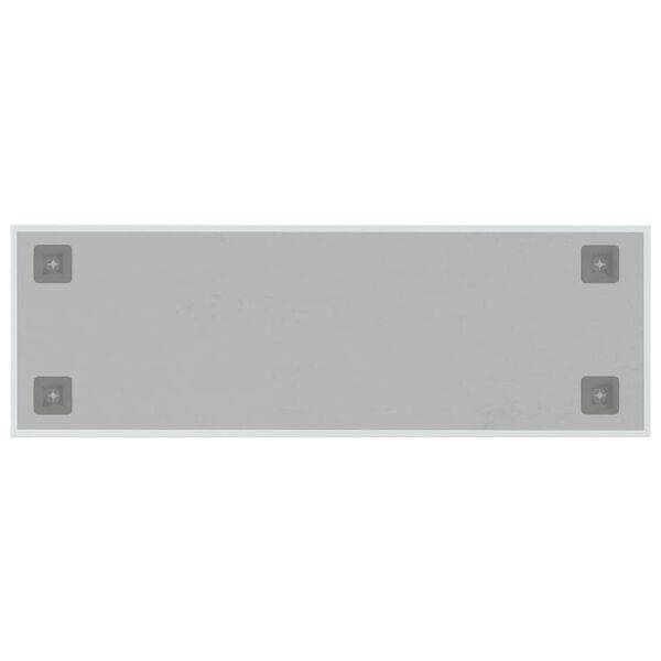 vidaXL Wall-mounted Magnetic Board White 23.6"x7.9" Tempered Glass