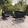 vidaXL Garden Lounge Set Black