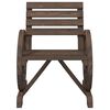 vidaXL Garden Chair Set of 2 Burnt wood Solid fir wood Standard