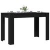 vidaXL Dining Table Black oak Engineered wood Medium Durable