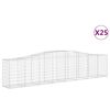vidaXL Gabion Basket Set of 25 Silver Galvanized iron Large Durable