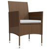 vidaXL Garden Dining Set Brown and black