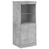 vidaXL Sideboard Concrete Grey Engineered Wood, Glass Large Sideboard
