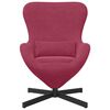 vidaXL Egg Chair Wine Red 24.80 x 28.74 x 35.43 in Velvet
