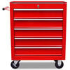 Red Workshop Tool Trolley 5 Drawers