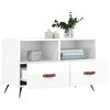 vidaXL TV Cabinet High gloss white Engineered wood, iron Medium