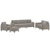 vidaXL 4 Piece Sofa Set with Throw Pillows&Cushions Light Gray Velvet