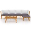 vidaXL Garden Lounge Set Dark grey, white